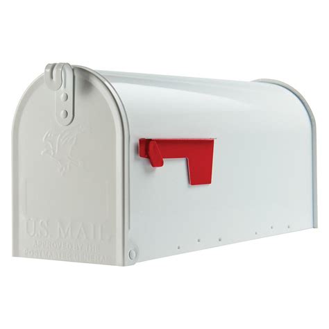 standard white metal mail box|white residential mailboxes.